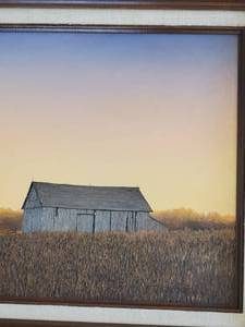 lot 9 image: Stunning Texted Oil Rural Scene Singed R. Selbitschika