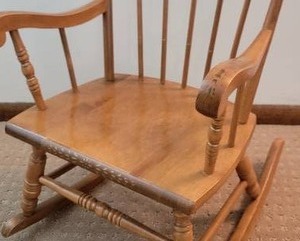 lot 31A image: Classic Vintage Scandanavian Miniature Rocking Chair