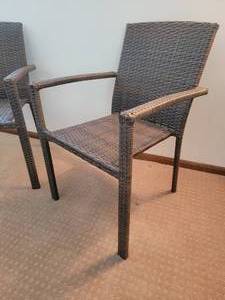 lot 40 image: All-Season Wicker Chair Pairing