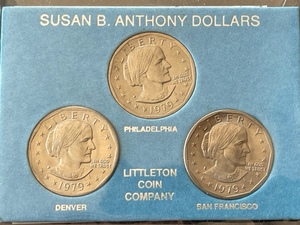 Susan B. Anthony Dollars Uncirculated Mint Set