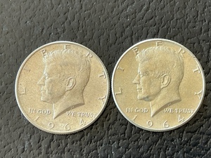 2-1964 Kennedy Silver Half Dollars