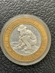 Gold River $10 Dollar Gaming Token .999 Fine Silver