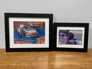 Richard Petty and Signed Kyle Petty Framed Pictures