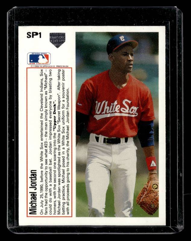 lot 156 image: 1991 Upper Deck Michael Jordan Baseball Rookie Card #SP1
