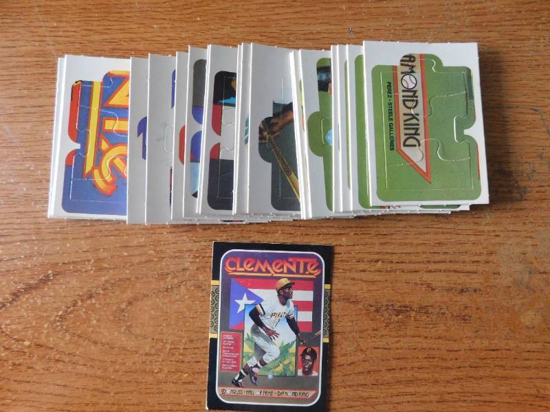 lot 56 image: 1987 Roberto Clemente Puzzle Set - Complete
