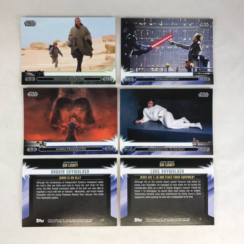 lot 63 image: STAR WARS JEDI LEGACY (Topps 2013) Complete 90 Card Set FOCUS ON LUKE & ANAKIN