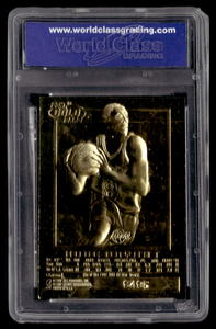 lot 6 image: 1996-97 Skybox EX-2000 Kobe Bryant Rookie- Black 23kt Gold Limited Edition Gem Mint 10