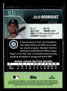 lot 21 image: 2022 Stadium Club Julio Rodriguez Rookie #148
