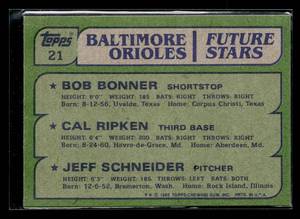 lot 35 image: 1982 Topps Cal Ripken Jr. Rookie Card #21