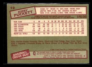 lot 37 image: 1985 O-PEE-CHEE Kirby Puckett Rookie Card #10
