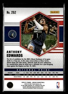 lot 81 image: 2020 Mosaic Anthony Edwards Rookie Card #252