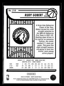 lot 85 image: 2022 NBA Hoops Artist Proof Rudy Gobert Serial #1525