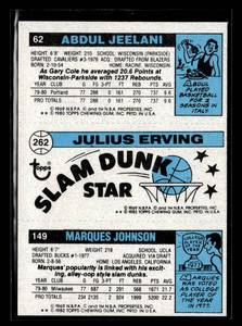 lot 87 image: 1980 Topps Julius Erving #262