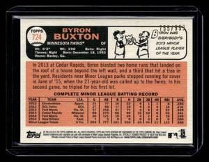 lot 103 image: 2015 Topps Heritage Chrome Byron Buxton Rookie #724 Serial #755999