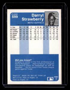 lot 113 image: 1984 Fleer Darryl Strawberry Rookie Card