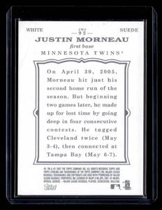lot 132 image: 2007 Topps Sterling White Suede Justin Morneau #92 Serial #2250
