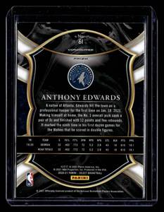 lot 143 image: 2020 Select Concourse Holo Prizm Anthony Edwards Rookie Card #61