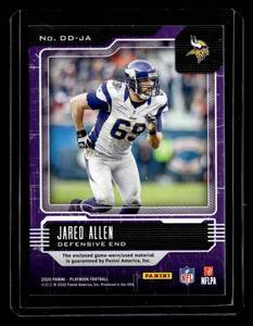 lot 148 image: 2020 Playbook Down & Dirty Jersey Jared Allen Serial #012149