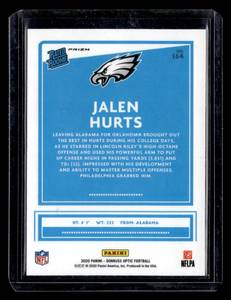 lot 153 image: 2020 Optic Pink Holo Jalen Hurts Rookie Card #164
