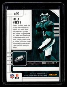 lot 158 image: 2020 Absolute Jalen Hurts Rookie Card #145
