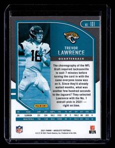 lot 170 image: 2021 Absolute Trevor Lawrence Rookie Card #101