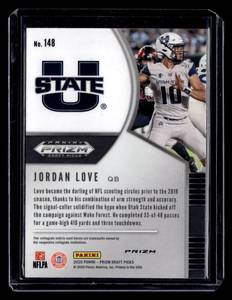 lot 171 image: 2020 Prizm Draft Blue Prizm Jordan Love Rookie Card #148