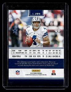 lot 173 image: 2016 Panini Dak Prescott Rookie Card #289