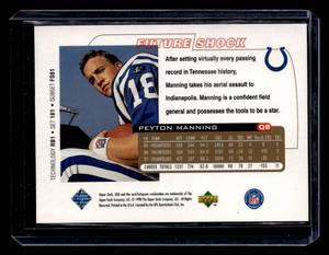 lot 179 image: 1998 Upper Deck UD3 Peyton Manning Rookie Card #181