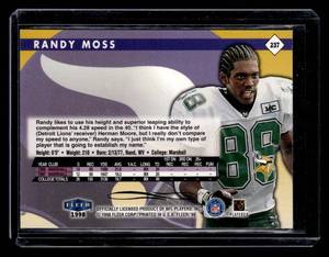 lot 182 image: 1998 Fleer Tradition Randy Moss Rookie Card #237