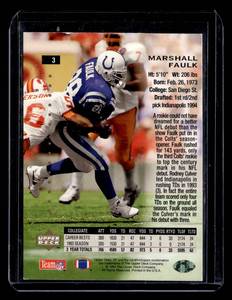 lot 184 image: 1994 Upper Deck SP Marshall Faulk Rookie Card #3