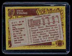 lot 185 image: 1986 Topps Steve Young Rookie Card #374