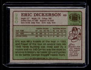 lot 190 image: 1984 Topps Eric Dickerson Rookie Card #280