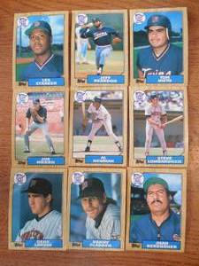 lot 193 image: 1987 Topps Traded Tiffany Minnesota Twins Team Set