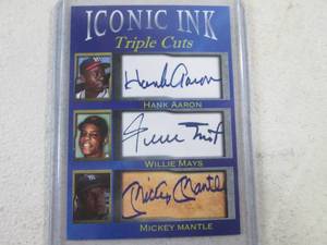 Rare Hank Aaron, Willie Mays, Micke...