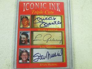 Rare Mickey Mantle, Lou Gehrig, Sta...