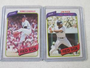 Rare Dennis Eckersley, Jim Rice Cus...