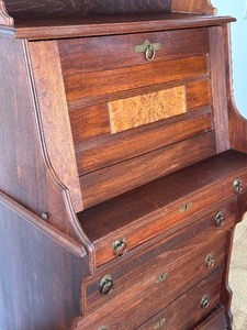 lot 18 image: Antique Victorian Eastlake Walnut Ladies Desk
