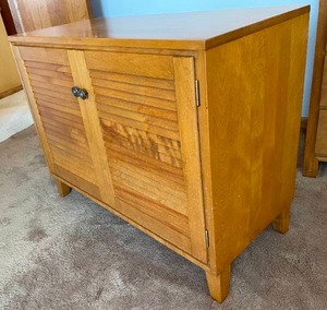 lot 132 image: Mid Century Modern Conant Ball Two Door Cabinet