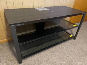 lot 167 image: Insignia Media Stand with Glass Shelves