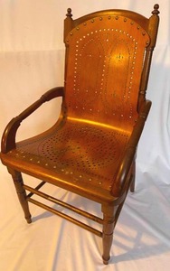 lot 168 image: Antique Victorian 1880s Ornate Wooden Chair