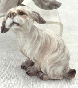 lot 59 image: Vintage Jens Peter Dahl Jensen Dog Figurine #1006 & Jens Peter Dahl Jensen Dog Figurine #1120