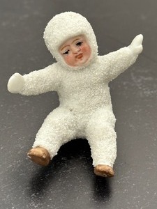 lot 67 image: Pair of Antique Victorian Snow Baby Figurines