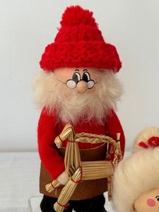 lot 96A image: Three Adorable Swedish Wooden Figurines