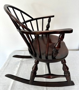 lot 97A image: Vintage Childrens Wooden Rocking Chair