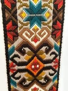 lot 99 image: Vintage Handcrafted Swedish Bell Pull Tapestry
