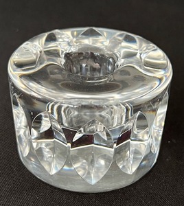 lot 44 image: Pair of Orrefors Crystal Candle Holders