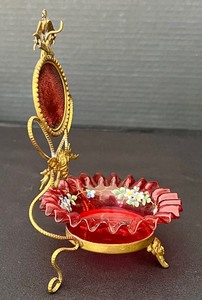 lot 26 image: Antique Decorative Glass Watch Holder