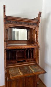 lot 2 image: Antique Walnut Victorian Desk