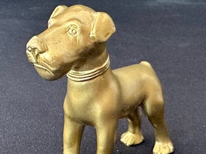 lot 385 image: Vintage Jennings Brothers Metal Terrier Dog Figurine