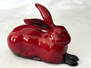 lot 388 image: Vintage Royal Doulton Flambe Rabbit Figurine